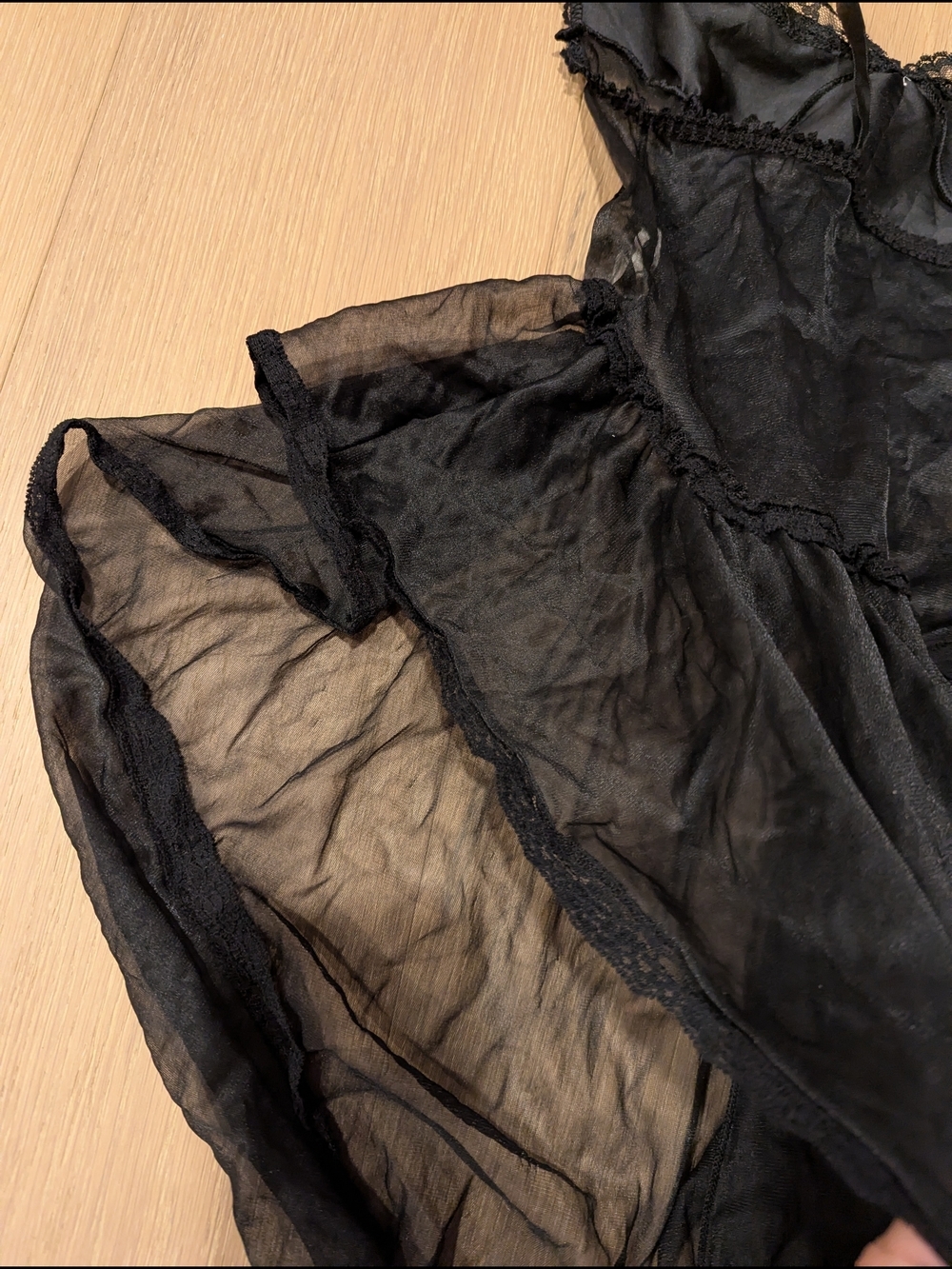 Vintage Black Lace Chemise Nightdress - Women's Intimates - Picture 7 of 9
